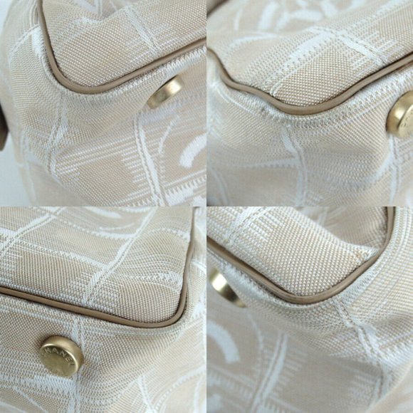 CHANEL Handbag Nylon jacquard with beige Leather - Picture 10 of 15